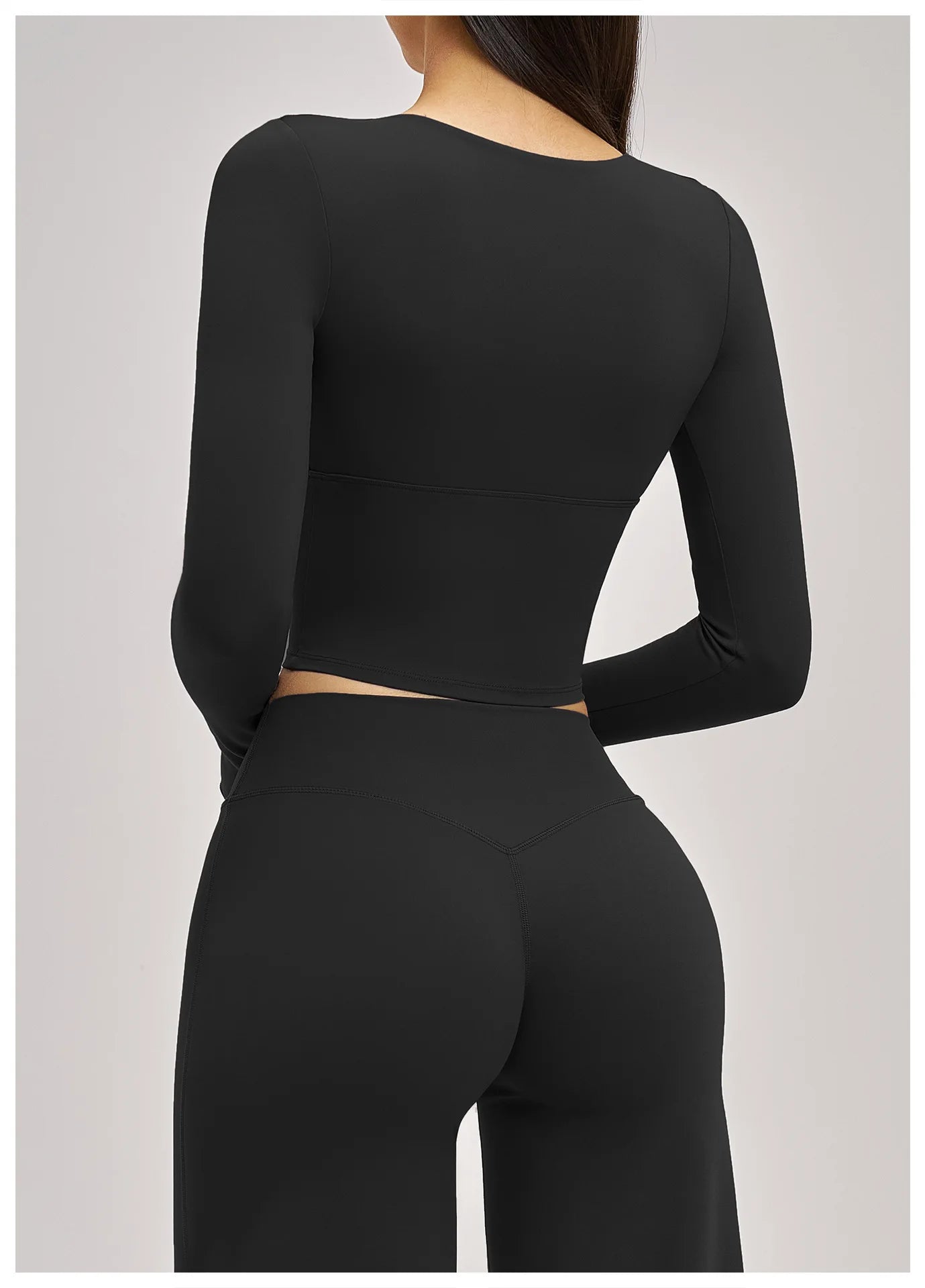 Deep-V Yoga Long Sleeve Solid Sports T-shirts Women's Gym Workout Shirts Sexy Quick Dry Fitness Long Sleeve Female Yoga Shirts