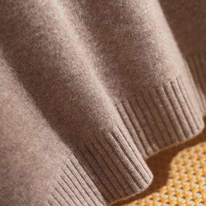 CHICUU Women's 100% Wool Sweater Pants Set Thick Mock Neck Pullover Wide Leg Pants Autumn Winter Warm Casual Wool Knitwear Suit
