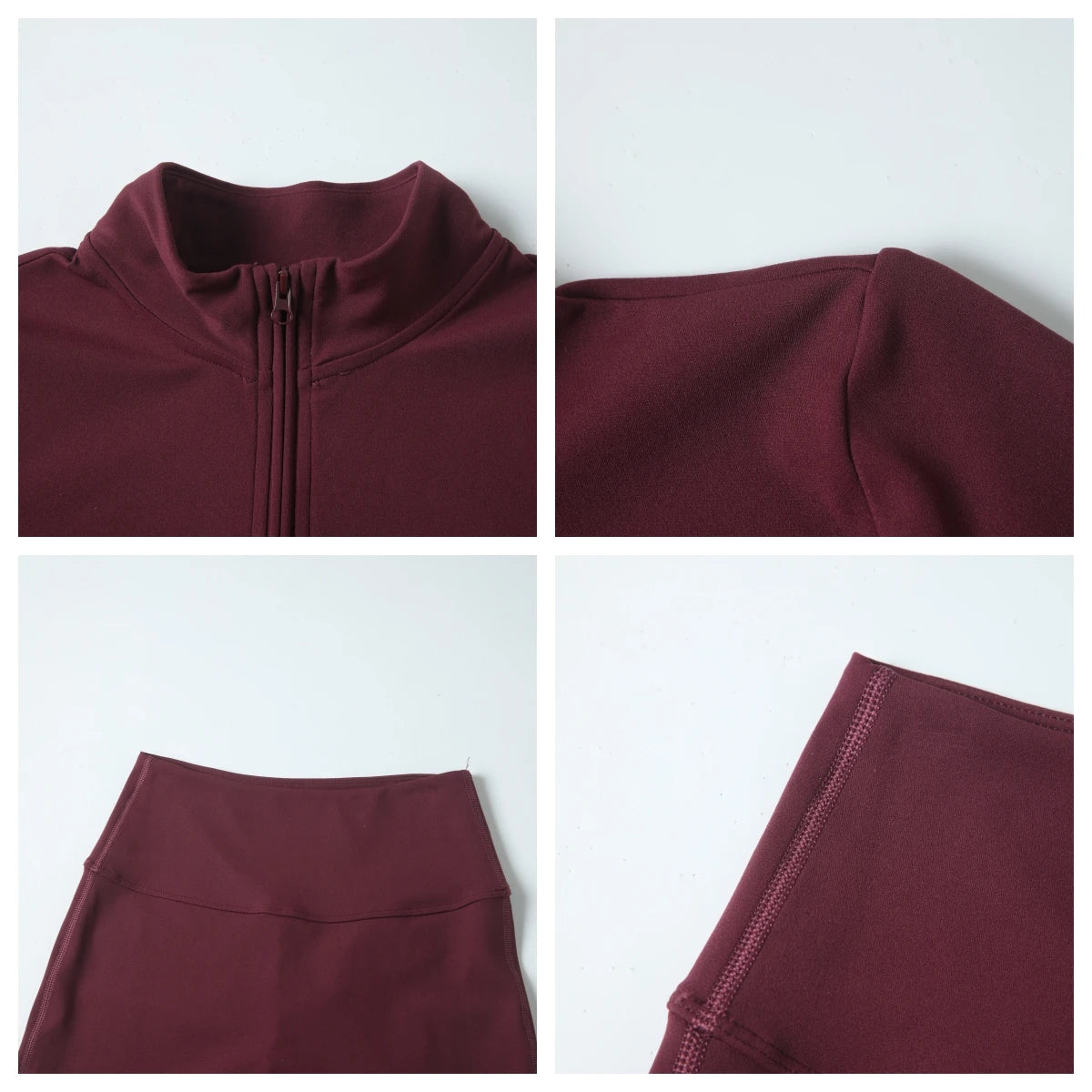 Hearuisavy Summer Half Zipper Yoga Suit Outdoor Workout Clothing Gym Set Women Flared Pants 2Pcs Sports Long Sleeves Shirt Suit