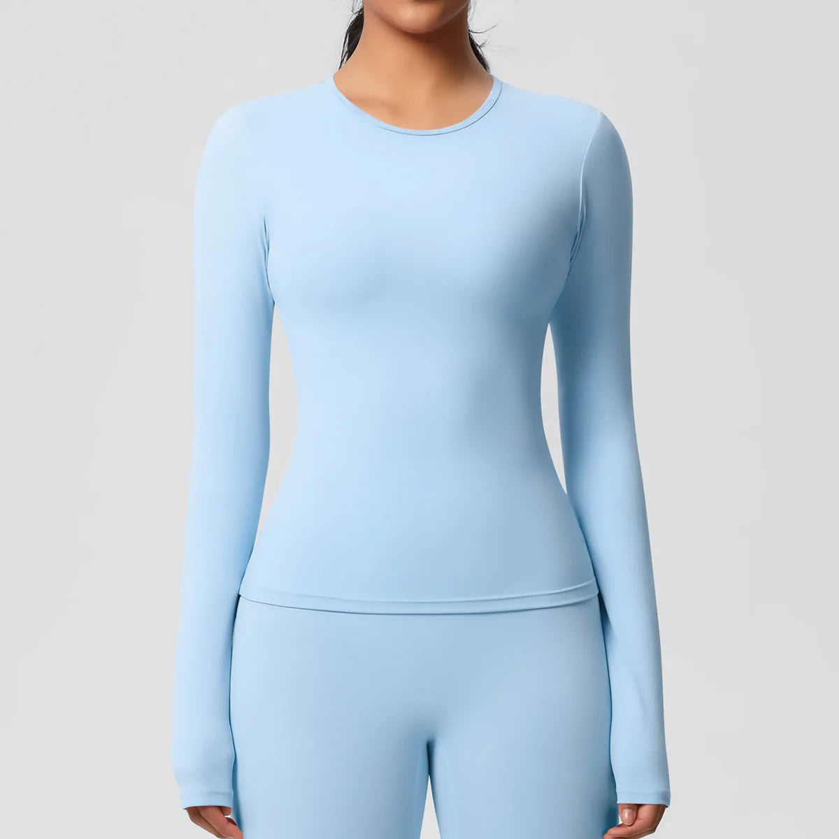 SWELTERING Women Yoga T-shirts Sports Top Long Sleeve Gym Workout Running Shirts Exposed Navel Quick Dry Fitness Gym Sport Wear