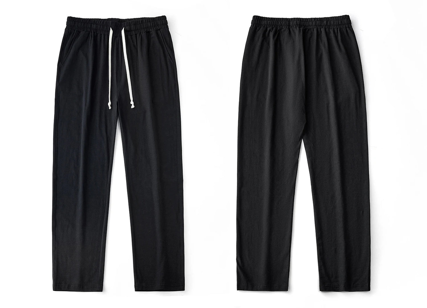 Men's 180G Combed Cotton Sport Pants Solid Color Straight Sweatpants Comfortable Casual Spring Autumn Homewear Men's pants