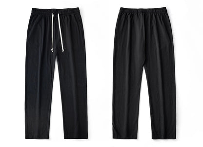 Men's 180G Combed Cotton Sport Pants Solid Color Straight Sweatpants Comfortable Casual Spring Autumn Homewear Men's pants