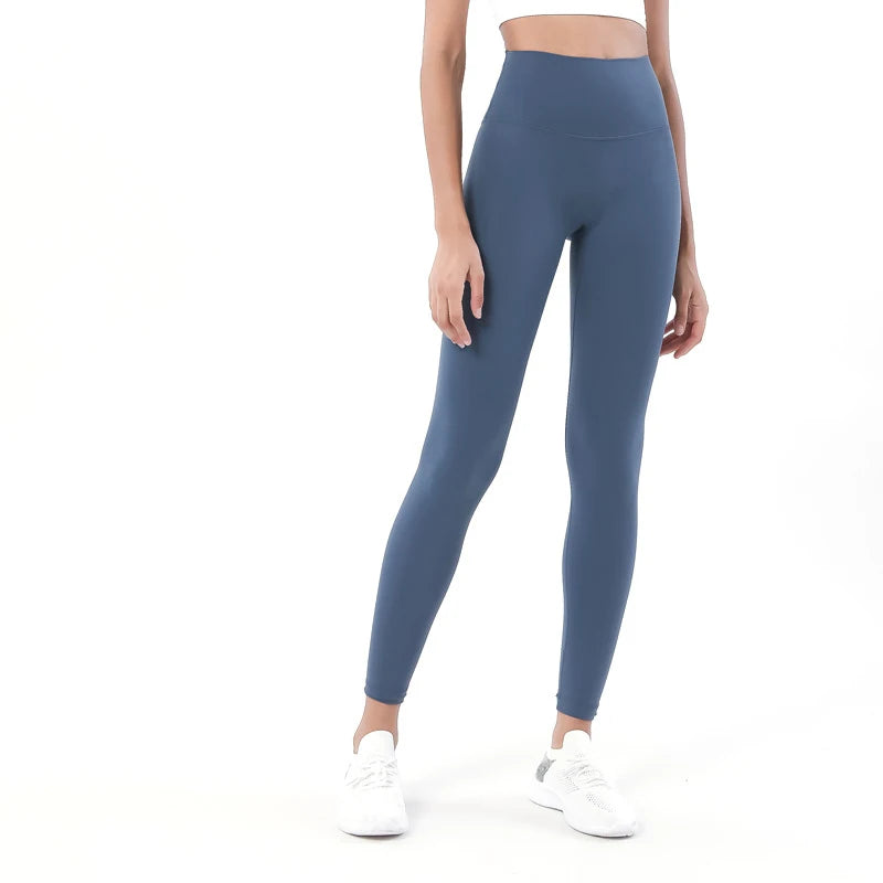 TRY TO BN New 46 Color Yoga Pants Sports Leggings Women Fitness Nylon High Waist Leggings Workout Trousers Training Gym Clothing