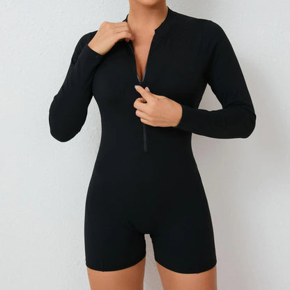 Yoga Jumpsuit Long Sleeved Sports Wear Gym Fitness Jumpsuit Sports Bodysuits Women Set Dance Running Workout Clothes Yoga Suit