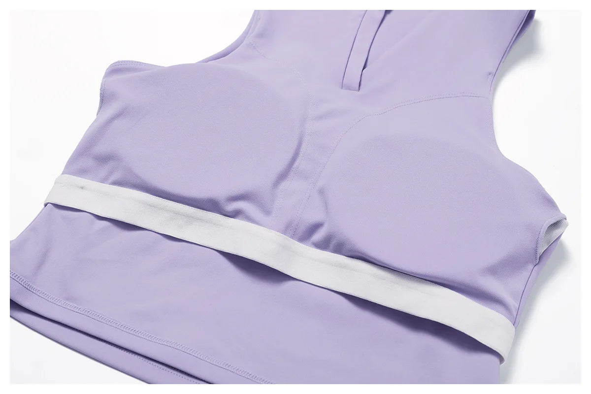 2PCS Women Tracksuit Yoga Set Gym Set Bra Sports Short Skirt Workout Sportswear Running Clothing Gym Wear Athletic Sport Suit