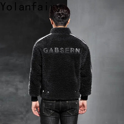 YOLANFAIRY 100% Wool Mens Real Fur Coat Men Luxury Clothing Winter Jacket For Men High Quality Short Jacket куртка мужская 2024