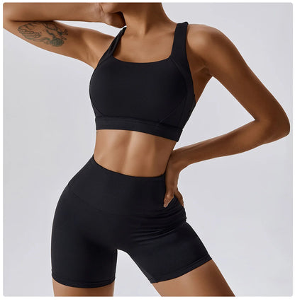 Yoga Fitness Bra Shock-absorbing Sports Bra Breathable and Quick Drying Training Running Women's Underwear High Strength Gym Bra
