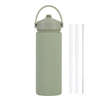 Insulated Water Bottle 500ml Custom Text/Logo - 304 Steel, 24H Cold, Office & Gym Essentials