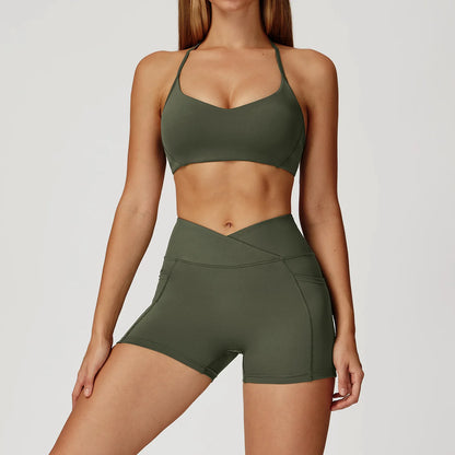 Women Sportswear Yoga Set 2PCS Sport Suit Gym Workout Clothes Women's Tracksuits Fitness Gym Vest High Waist Sports Leggings