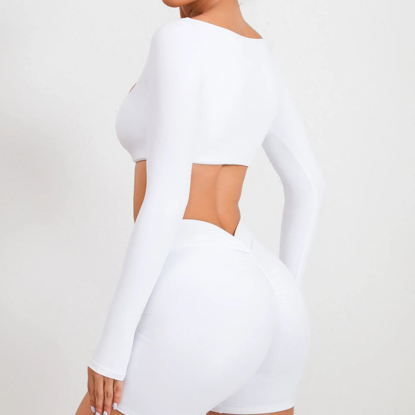 Women Yoga Shirts Crop Top Sexy Long Sleeves Shirts for Women Yoga Sports Fitness Sport Gym Clothes Running Push Up Workout Tops