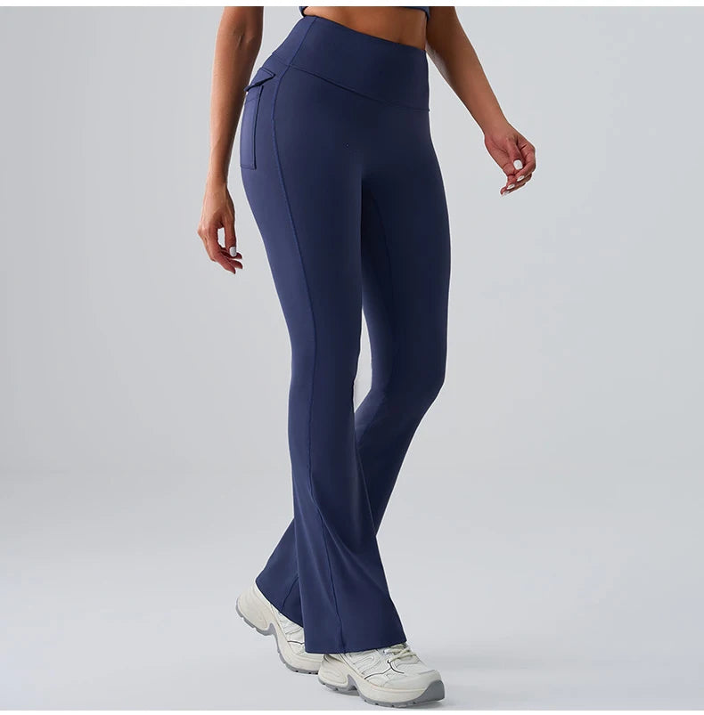 Flares Leggings Women Bell-bottoms Sports Yoga Leggings High Waist Tights Scrunch Butt Yoga Flares Pants Push Up Gym Leggings