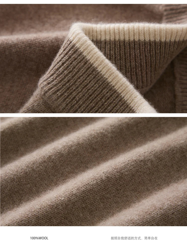 Flat Thickened Hip Hugging Skirt Women's Autumn Winter 100% Merino Wool Knitted Half Skirt Versatile Short Elastic Waist Skirt