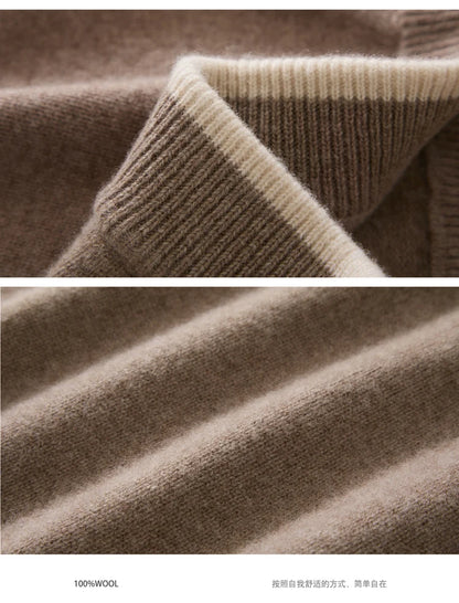 Flat Thickened Hip Hugging Skirt Women's Autumn Winter 100% Merino Wool Knitted Half Skirt Versatile Short Elastic Waist Skirt