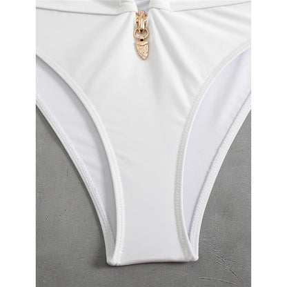 2026 Halter Cut Out High Waist Bikini Female Swimsuit Women Swimwear Two-pieces Bikini set Padded Bather Bathing Suit Swim V6256