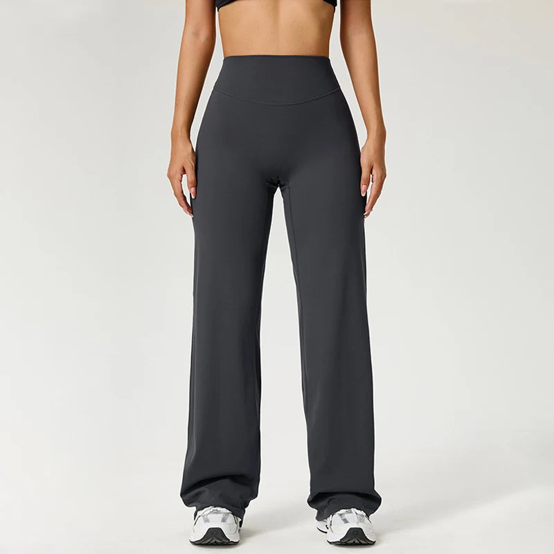 TRY TO BN Straight Leg Yoga Pants Women's High Waisted Tummy Control Buttery Soft Naked Feel Gym Fitness Running Workout Bottoms