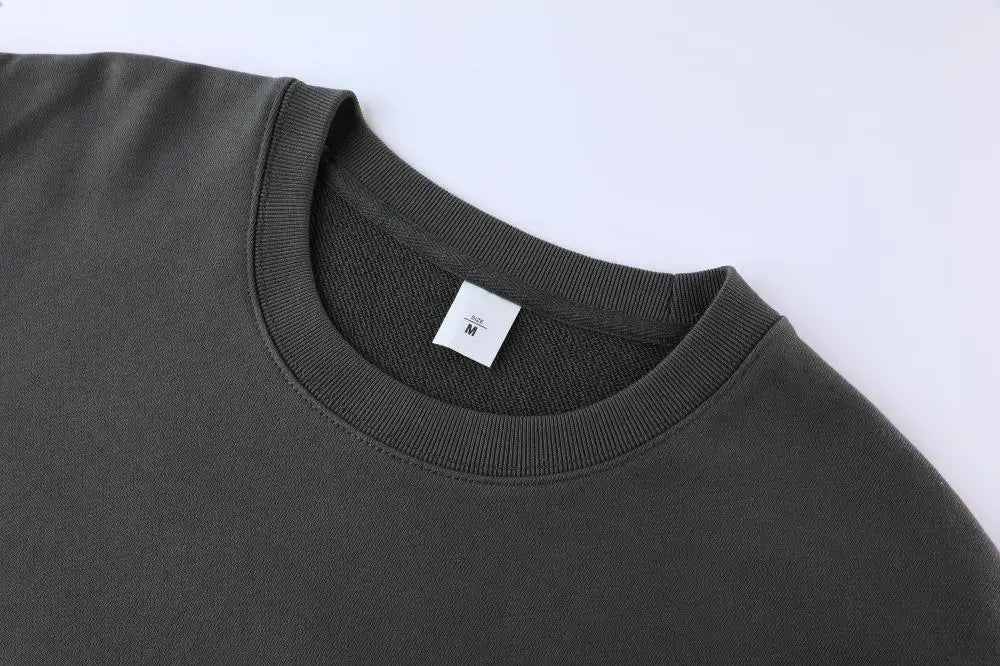 530GSM 100% Cotton DIY LOGO BRAND  French Terry High-end Heavy Weight Winter Pullovers Thick Drop-Shoulder Sweatshirt Hoodies