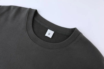 530GSM 100% Cotton DIY LOGO BRAND  French Terry High-end Heavy Weight Winter Pullovers Thick Drop-Shoulder Sweatshirt Hoodies