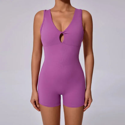 Seamless Yoga Jumpsuits Sports Fitness One-Piece Tight Sleeveless Beauty Back Workout Gym Running Training Bodysuits for Women