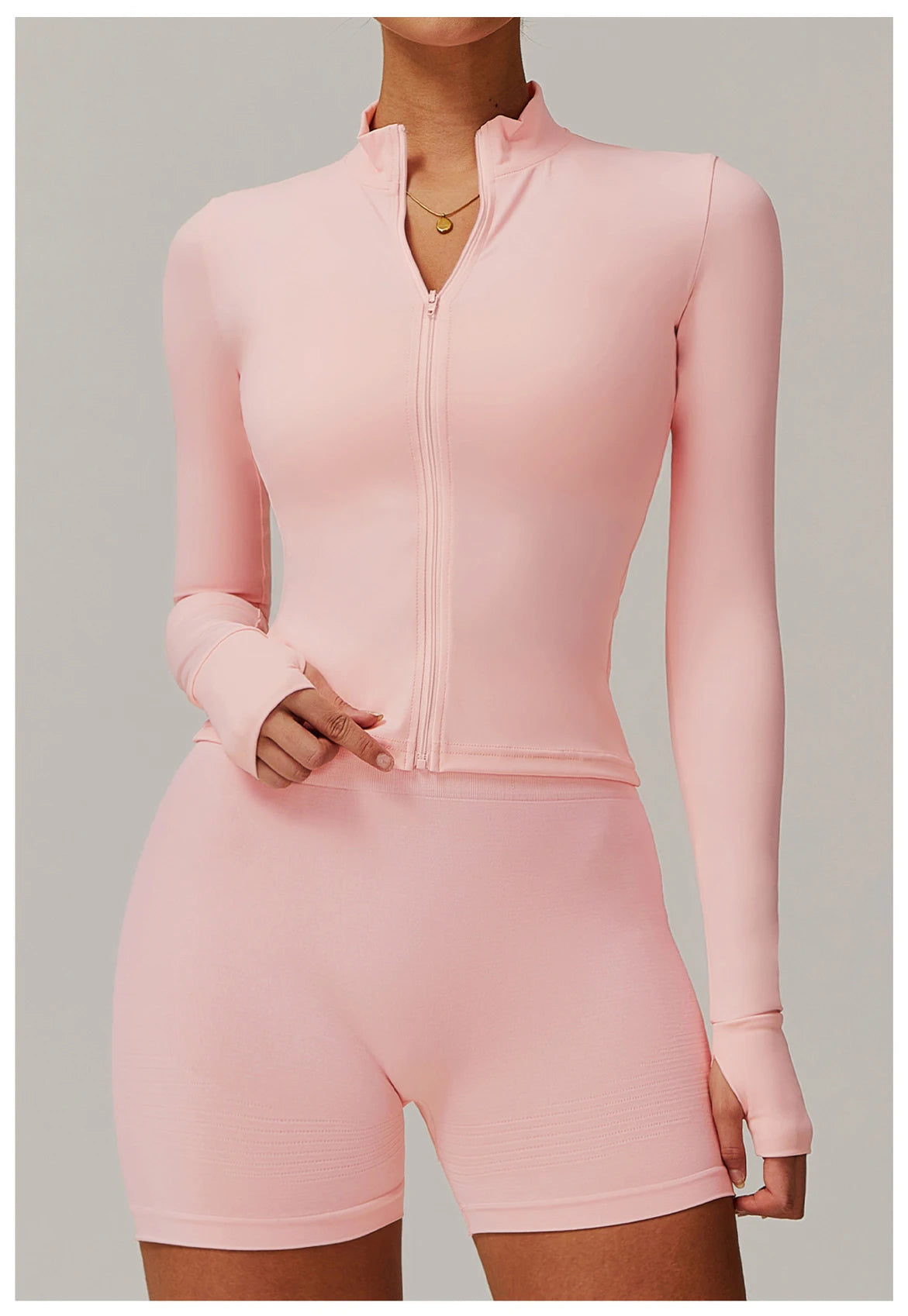 Yoga Shirts For Women Zipper Long Sleeve Fitness Jacket Running Gym Clothes Workout Dry Fit Breathable High Elastic Sports Top
