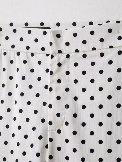 HH Woman Autumn Long Sleeves Turtleneck Zipper With Pockets Drawstring Casual Coats Women Fashion Polka Dot Printed Jacket