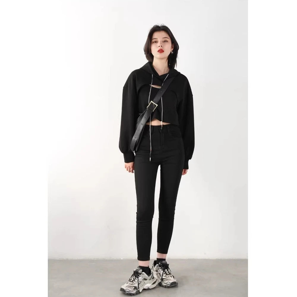CHIC VEN Women Jeans Solid Slim Retro High Waisted Small Leg Denim Pant Skinny Pant Spring Autumn 2026