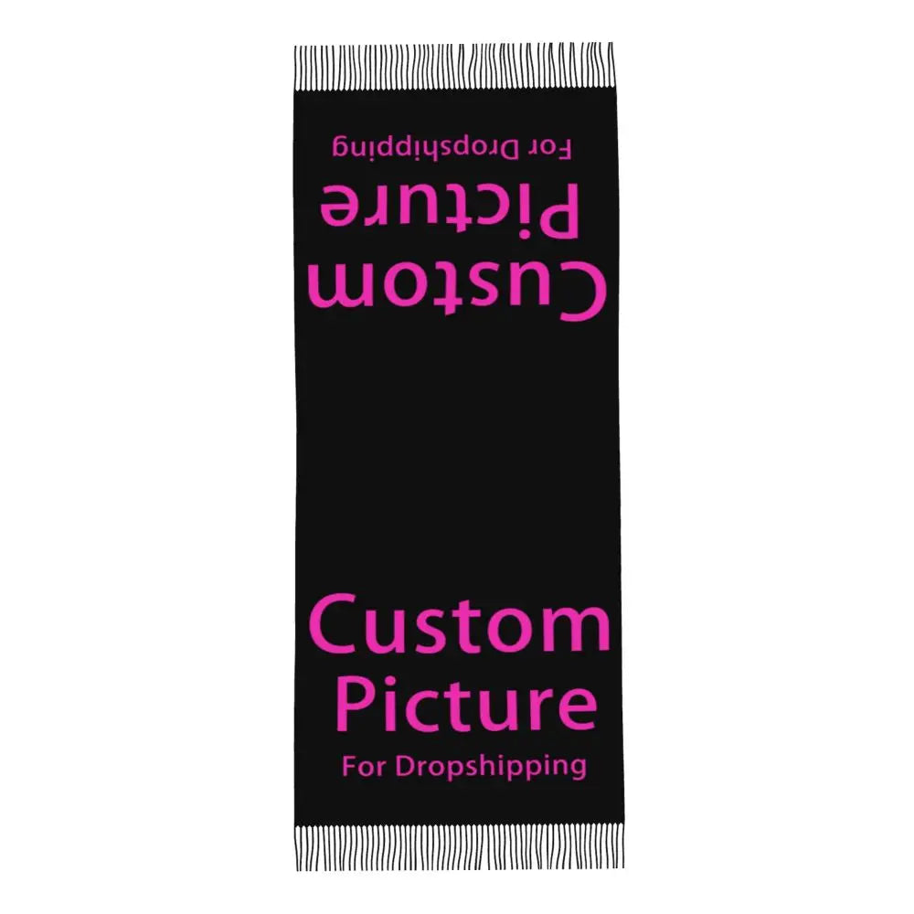 Custom Printed Your Design Here Scarf Men Women Winter Warm Scarves Custom Customize Logo Letter Print Shawls Wraps