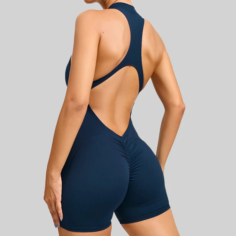 Summer Short Sports Jumpsuit Sleeveless Gym Set Women Yoga Clothes Rompers Workout One-piece Suit Outdoor Recreation Bodysuits