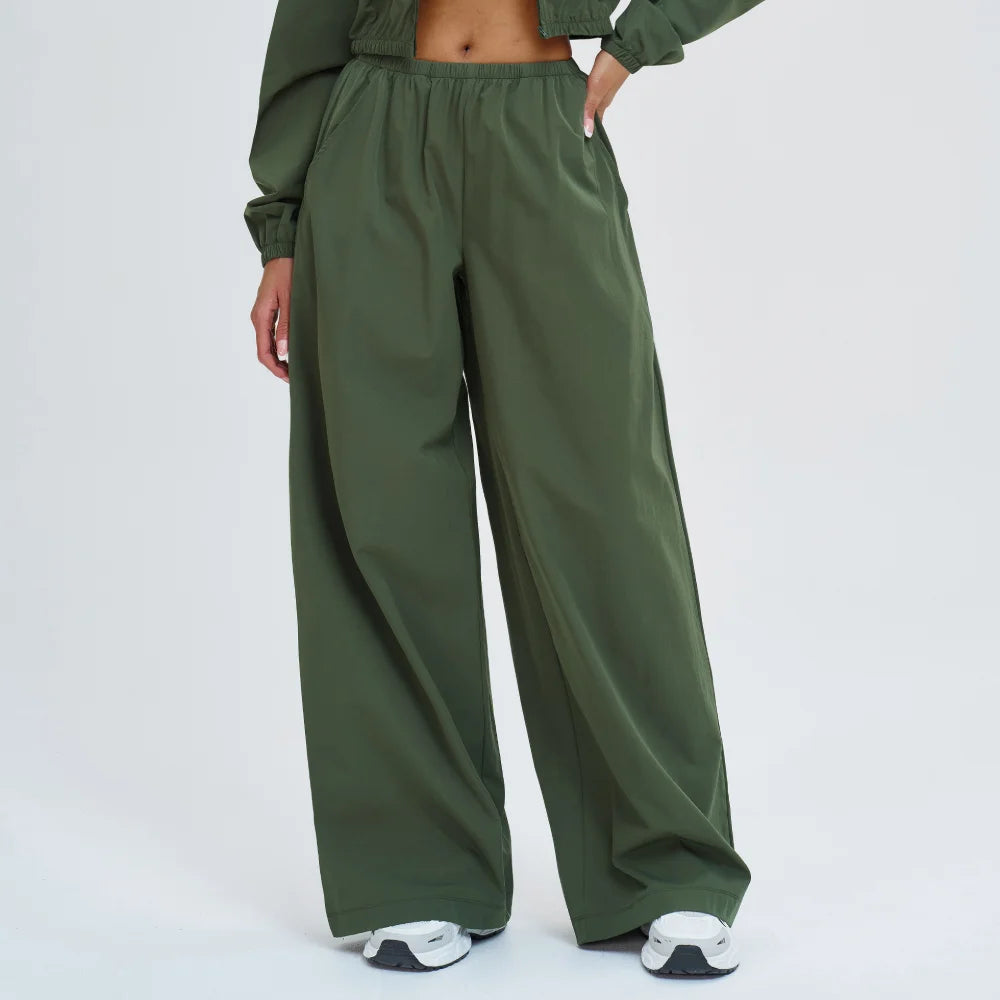 Women Sun protection Bell Bottom Pants Wide Leg Sports Yoga Pants Casual Fitness Pants Female High Waisted Gym Workout Pants