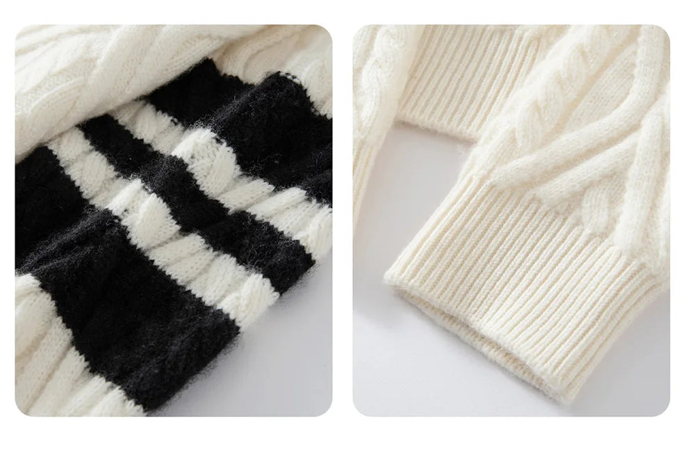 Choice Men Mock Neck Pullover Cashmere Sweater Autumn Winter 100%Pure Cashmere Knitwear Smart Casual Sweater Korean Fashion Tops