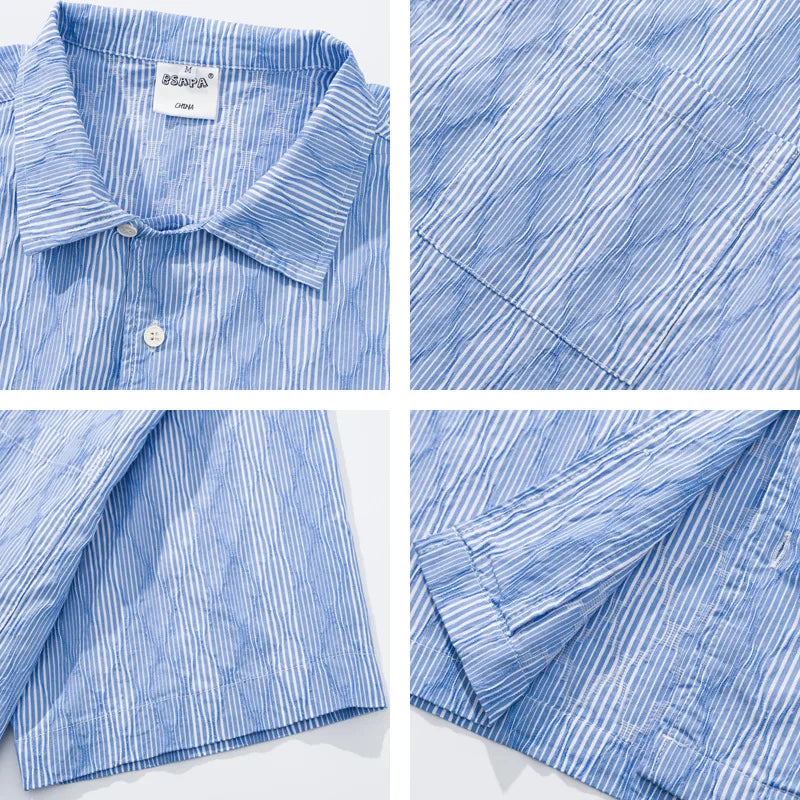 2026 Summer New Short Sleeved Shirts for Men and Women Loose Five Quarter Sleeved Workwear Shirts Outdoor Daily T-shirts