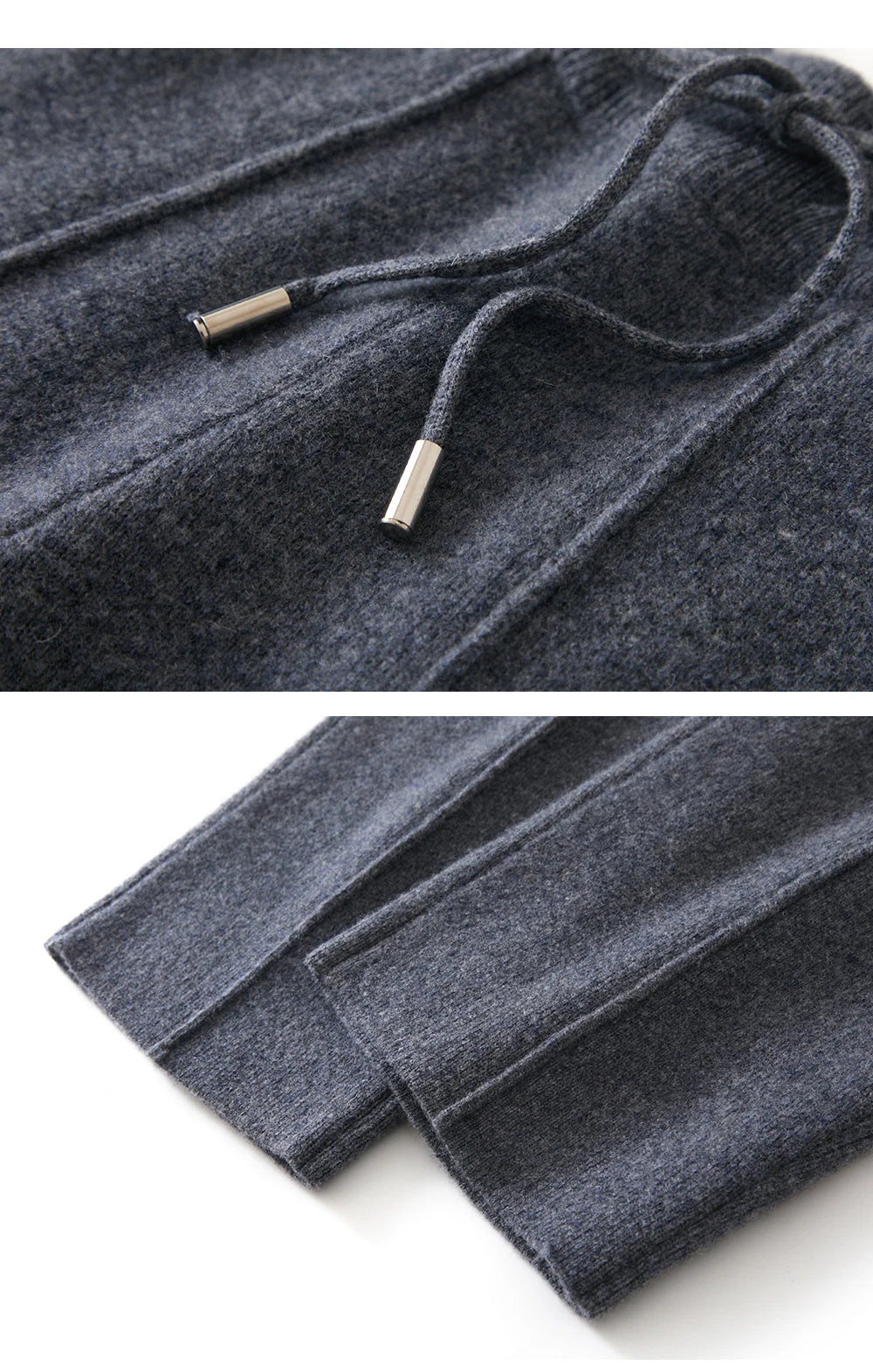 Men's Wool Pants Elastic Waist 2025 Autumn Winter Thick Casual Cashmere Trousers 100% Merino Wool Knitted Mid Seam Sport Pants