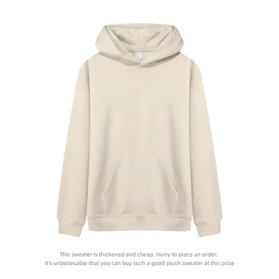 530GSM 100% Cotton French Terry High-end Heavy Weight New Fashion Pullover Winter Hoodies Pants Casual Thick Jogger Tracksuit
