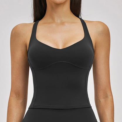Shockproof Sports Vest Women Gym Fitness Top Sleeveless Yoga Clothes Female Training Sports Underwear Workout Vest Yoga Bras