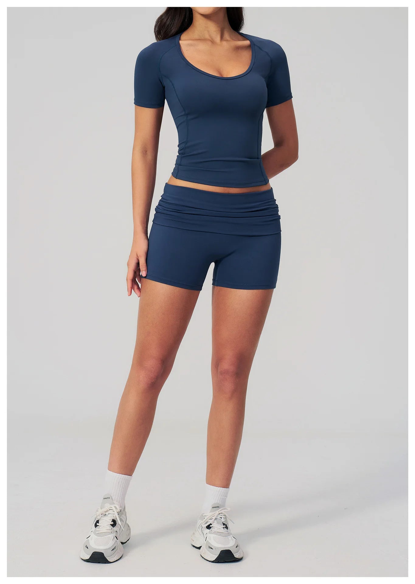 Sexy Women Yoga Shirts Fitness Sports T-Shirts Gym Workout Short Sleeve Top Running Active Wear Femme Sports Top Workout Shirts