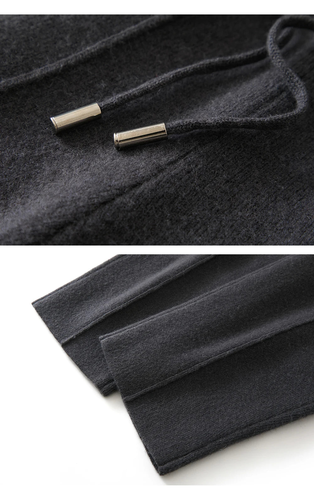 Men's Wool Pants Elastic Waist 2025 Autumn Winter Thick Casual Cashmere Trousers 100% Merino Wool Knitted Mid Seam Sport Pants