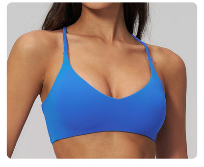 Women Cross Back Sports Underwear Breathable Yoga Bra Shockproof Fitness Top Gym Workout Underwear Female Sports Yoga Crop Top