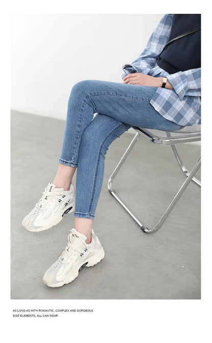 CHIC VEN Women Jeans Solid Slim Retro High Waisted Small Leg Denim Pant Skinny Pant Spring Autumn 2026
