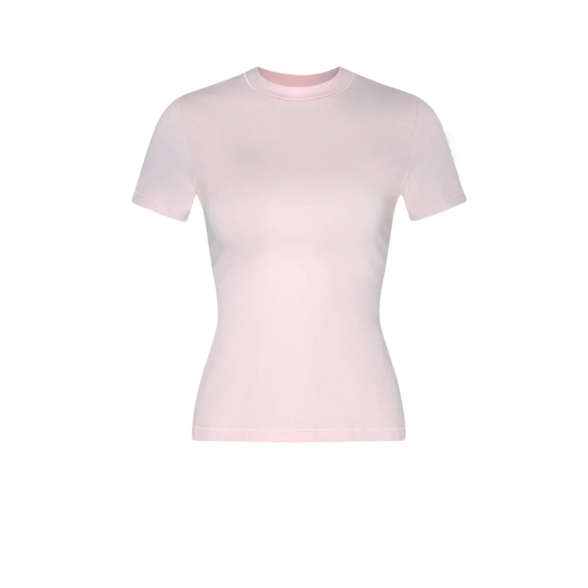 Custom LOGO women's spring summer new 200G high-elastic short slim-fit short-sleeved trousers casual sports two-piece set