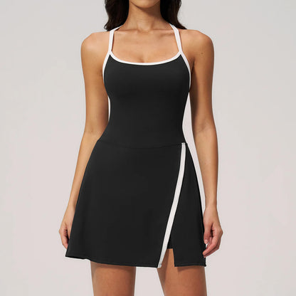 Hearuisavy Naked Feel Yoga Jumpsuit Women Sportswear High Waist Push Up Leggings Sports Tennis Skirt And Shorts Gym Bodysuit