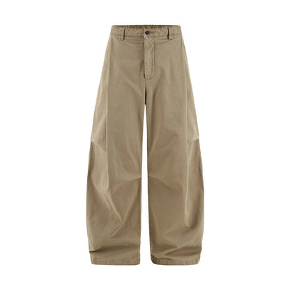 Custom LOGO men's clothing 98% cotton pleated tooling wide-leg pants autumn new loose casual men's trousers