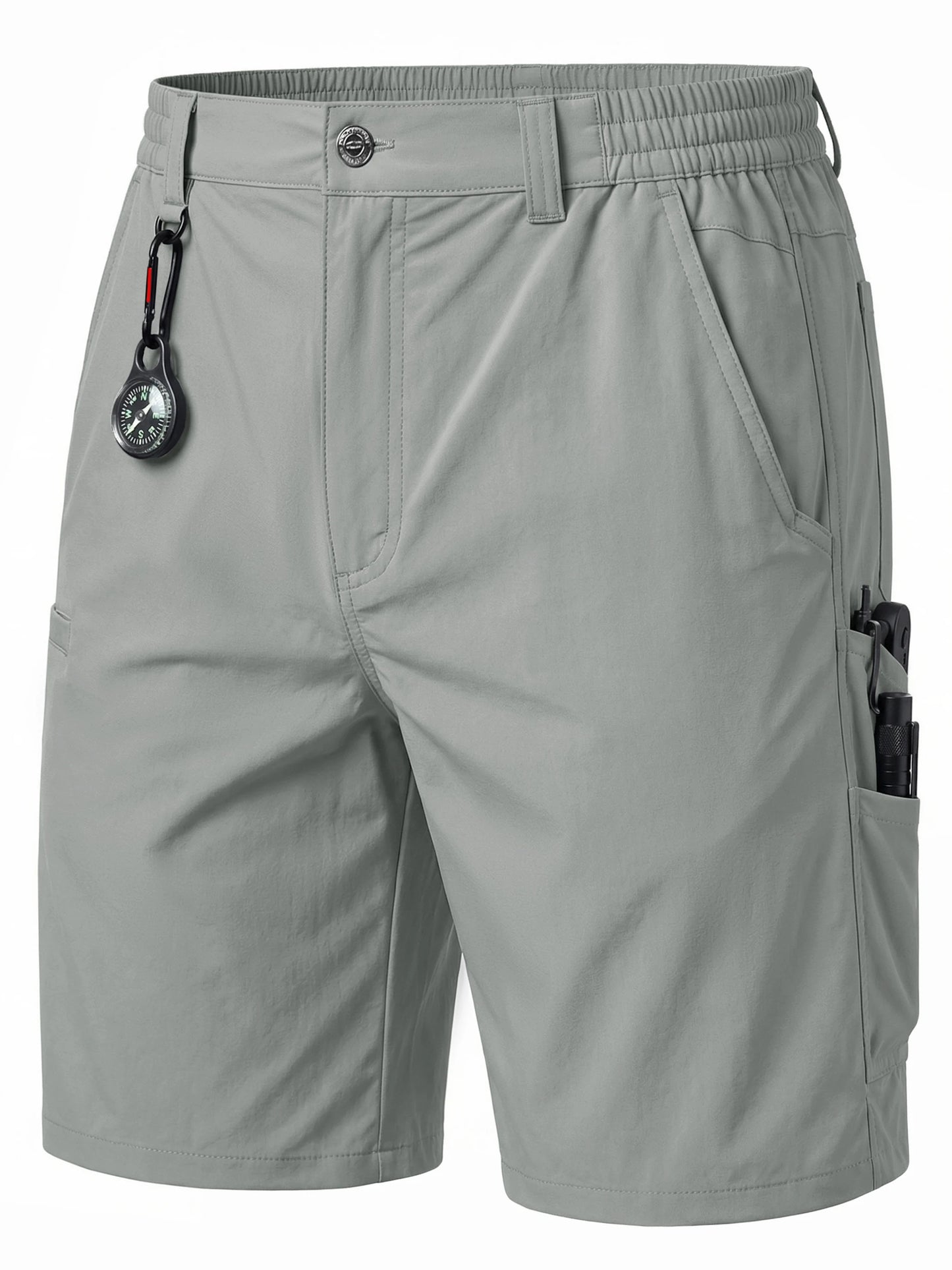 TACVASEN Men's Hiking Cargo Shorts Quick Dry Water-Resistant Lightweight Tactical Outdoor Work Casual Shorts with 8 Pockets
