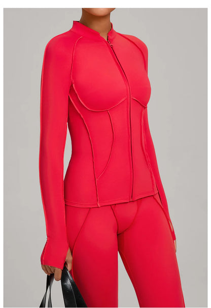 SWELTERING Women Yoga Shirts Sports Jacket Zip Fitness Long Sleeve Workout Cycling Shirts Gym Quick Dry Outdoor Top Sportswear