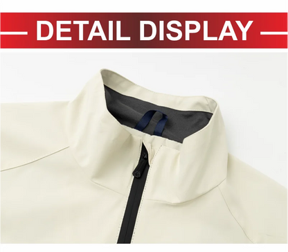 Outdoor Waterproof Men Women Stand Collar Jacket Custom Logo Anti-static Coat Print Company Design Casual Sweatshirt Embroidery