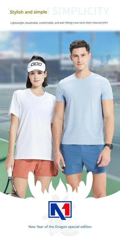 #4111001-XIYU Custom  LOGO Dry fit New Men's High Elastic Sports Casual T-shirt Cool Breathable Quick Drying Outdoor Sports