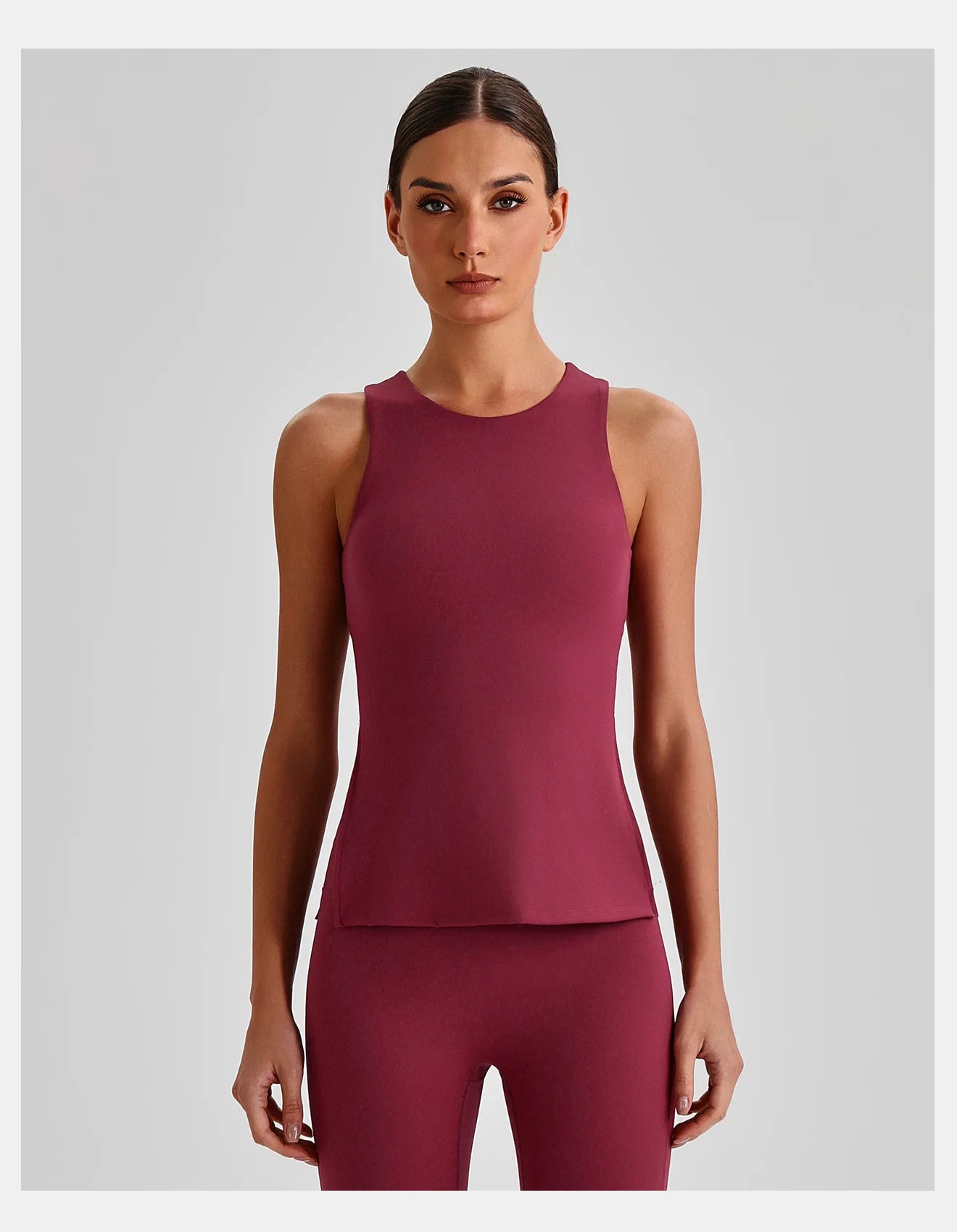 Solid Color Women Fitness Tight Short Yoga T -Shirt Tank Cropped Breathable Sports Running Vest Gym Clothing With Padded Cups