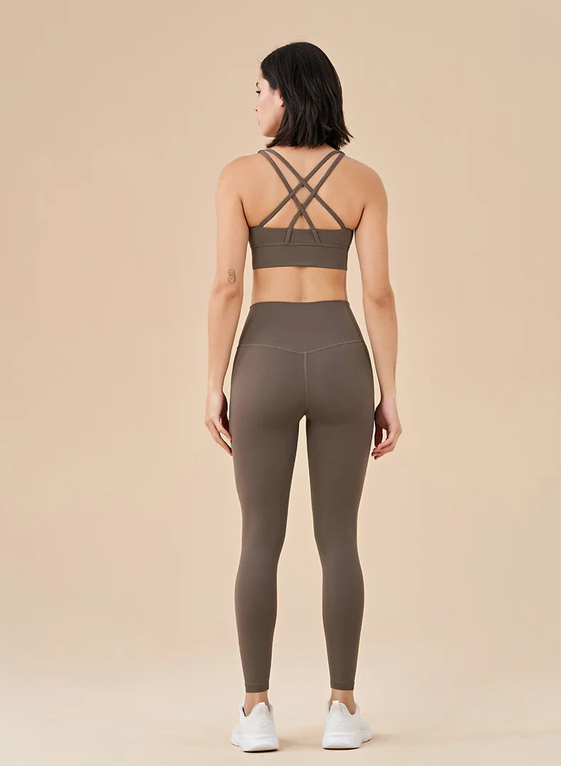TRY TO BN New 46 Color Yoga Pants Sports Leggings Women Fitness Nylon High Waist Leggings Workout Trousers Training Gym Clothing