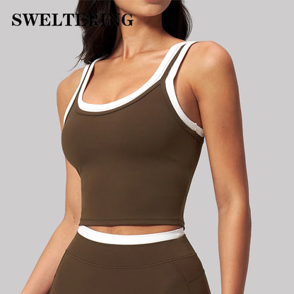 Thread Yoga Vest Women's Shockproof Gym Fitness Sports Underwear Sexy Breathable Yoga Bra Female Workout Yoga Vest Sports Bras