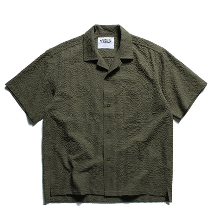 Summer Japanese Retro Amekaji Cuban Collar Short Sleeved Shirt for Men and Women Loose Foam Gauze Workwear Shirt Trend TEE
