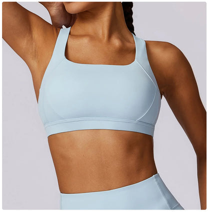 Yoga Fitness Bra Shock-absorbing Sports Bra Breathable and Quick Drying Training Running Women's Underwear High Strength Gym Bra