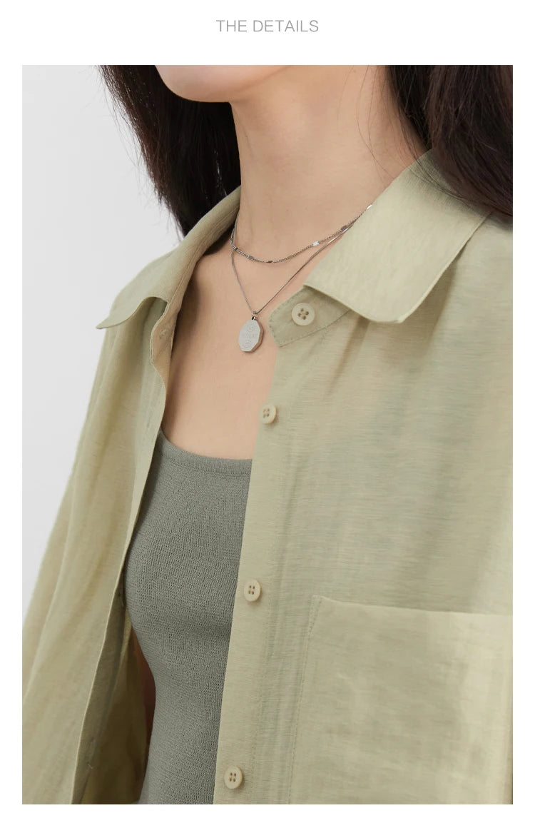 CHIC VEN Women Long Sleeve Shirts Solid Loose Casual New Style Design Back Hollow Out Shirt Female Blouse Spring Summer 2026